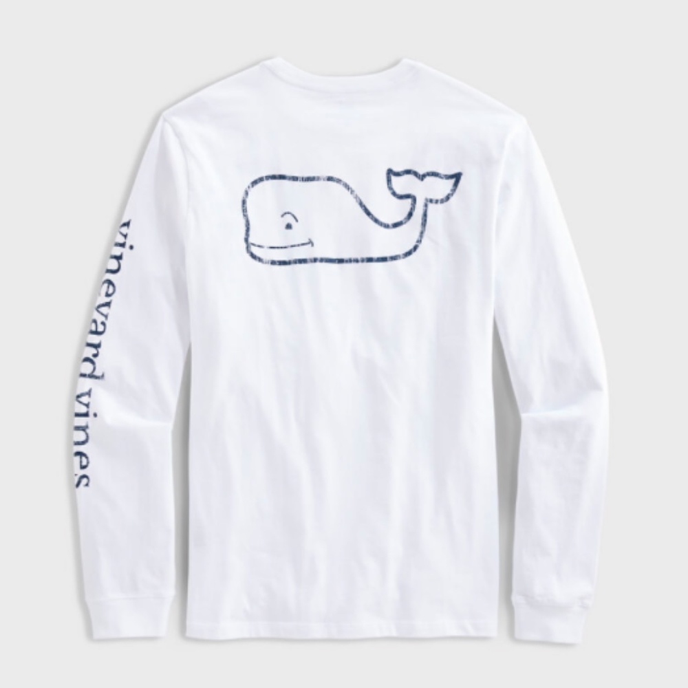 Vineyard Vines Vintage Whale Long-Sleeve Pocket Tee